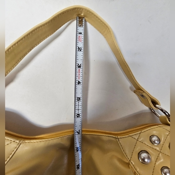 Gerolamo Soft Butter Yellow Dumpling  with Pearl Accents Bag - Picture 16 of 16